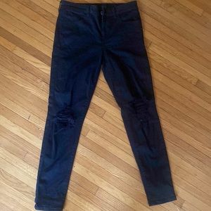 AE black destroyed denim